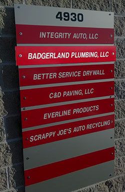 Badgerland Plumbing Sign